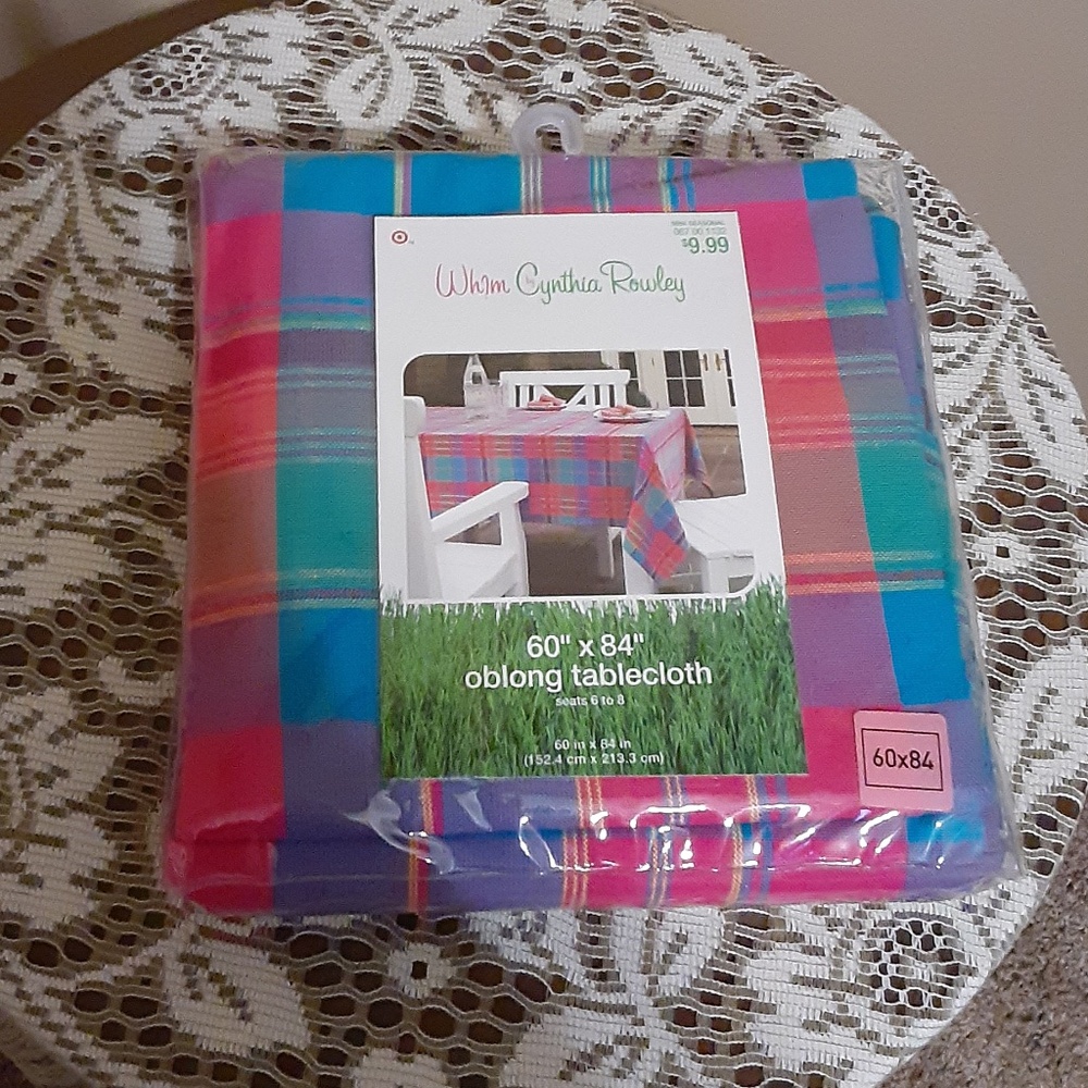 Plaid 100% Cotton 60" x 84" Tablecloth